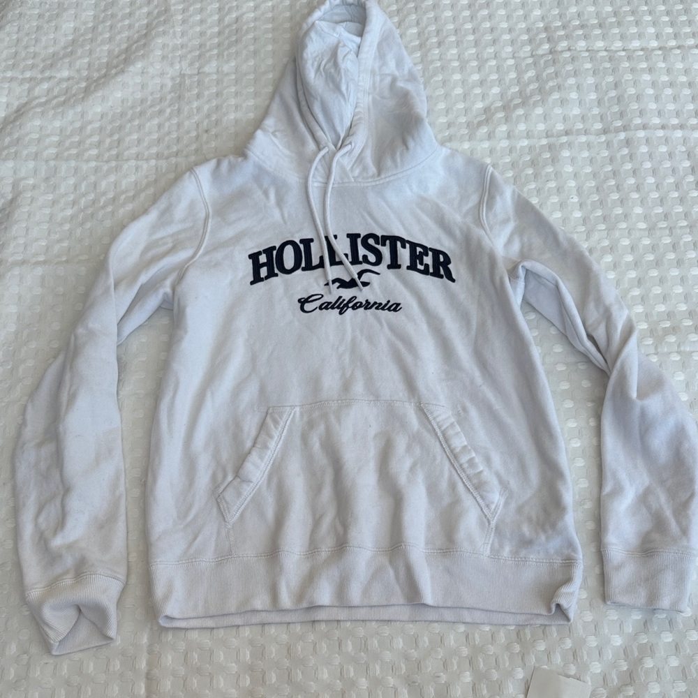 White Hollister Hoodie Size Small
